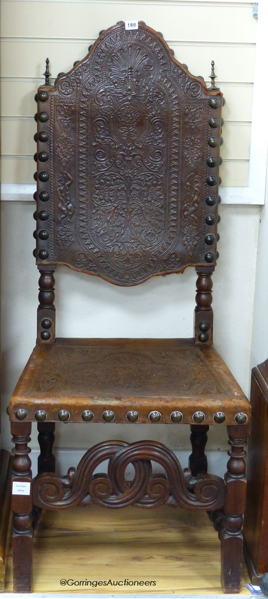 A late 17th style Spanish side chair